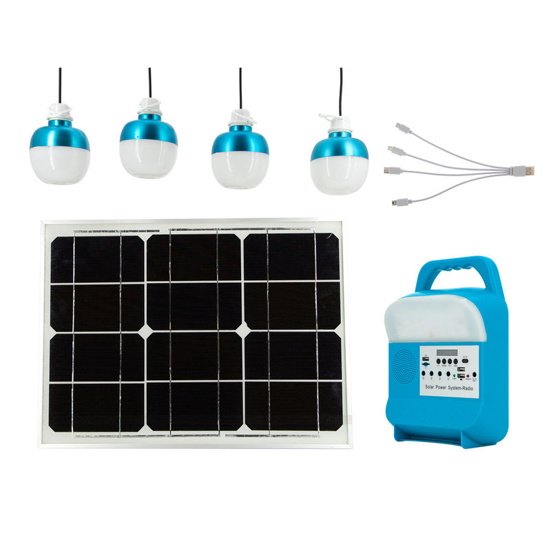 Système d'éclairage à énergie solaire domestique de haute qualité tout en un système solaire intérieur avec ampoule 3 pièces