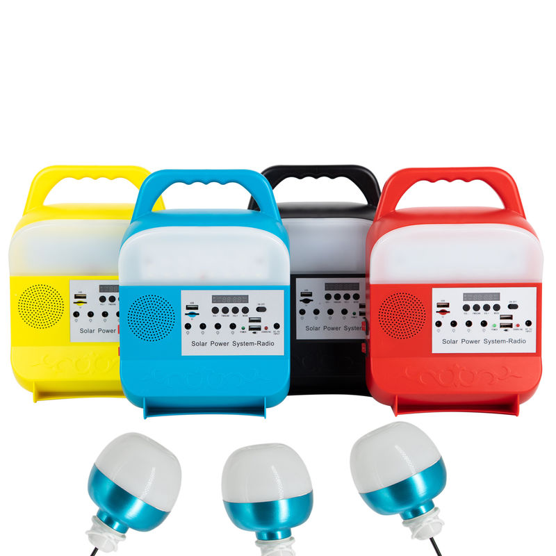 Radio à la maison rechargeable de système d'éclairage d'énergie Kit Solar Bulb Set With avec le port USB