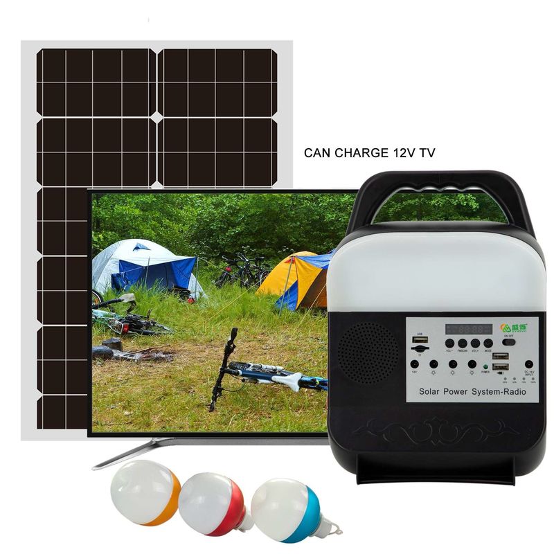 système d'éclairage de secours à énergie solaire portatif du panneau 12W avec la lumière pour la maison