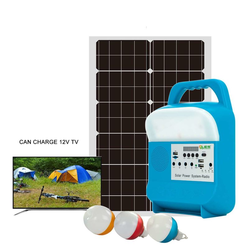 Conception de mode générateur d'énergie solaire rechargeable système solaire centrale électrique portable Mini système d'éclairage solaire