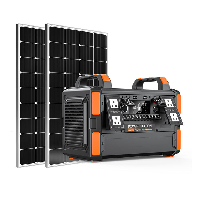 Panneaux portatifs de centrale solaire de batterie au lithium avec siroter la station sans fil de la banque 1000w