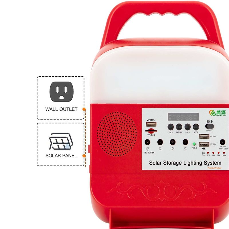 Le système énergétique solaire à la maison d'allumage de C.C 12v Mini Portable 25w lève la maison portative Mp3