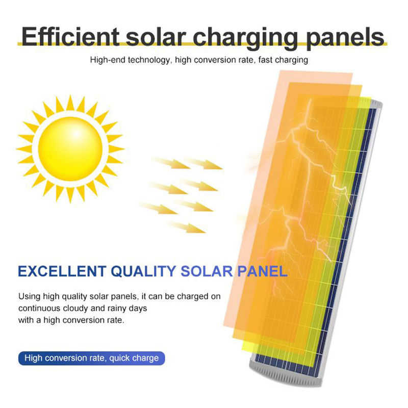 1000W a intégré le capteur à distance solaire du mouvement IP65 de réverbère avec la batterie au lithium Polonais