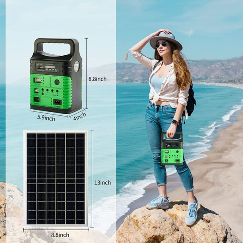 Kit portatif de système d'énergie de panneau solaire de camping avec le stockage à la maison de radio de chargeur