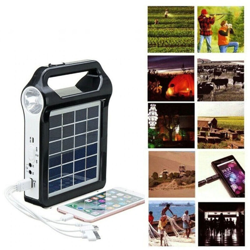 Kit portatif d'éclairage de puissance d'énergie solaire outre de l'urgence à la maison de mini petite maison de grille
