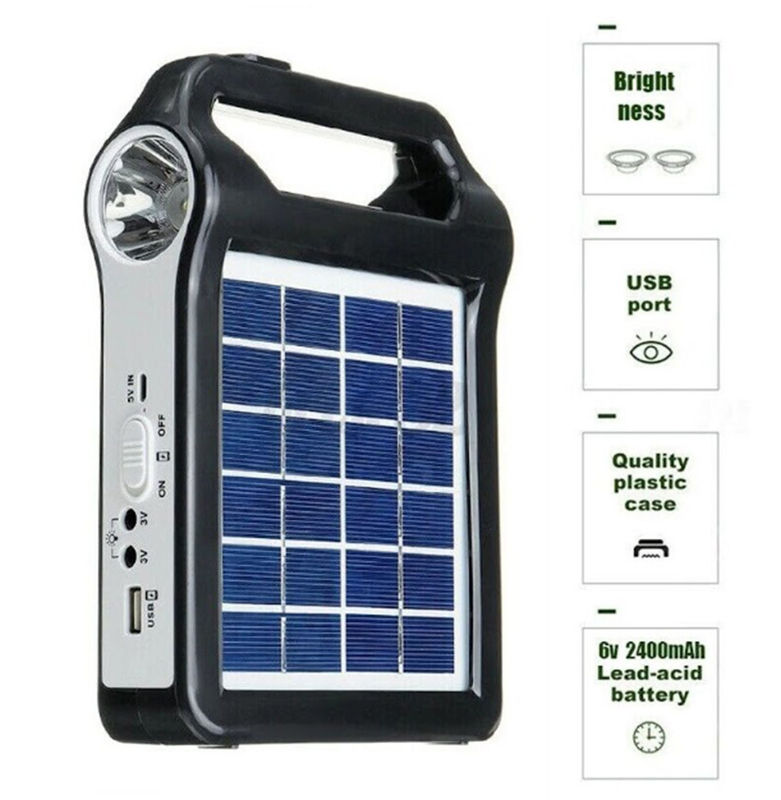 Kit portatif d'éclairage de puissance d'énergie solaire outre de l'urgence à la maison de mini petite maison de grille