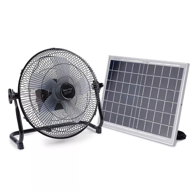 le panneau rechargeable solaire sans fil portatif de fan du Tableau 12Inch a actionné la double entrée pour le ménage