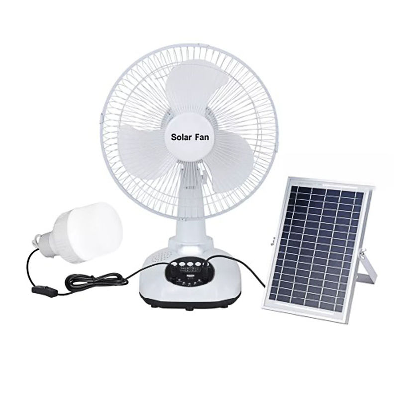Ventilateur électrique extérieur solaire portatif pour la banque de remplissage campante de puissance de Tableau 12 pouces