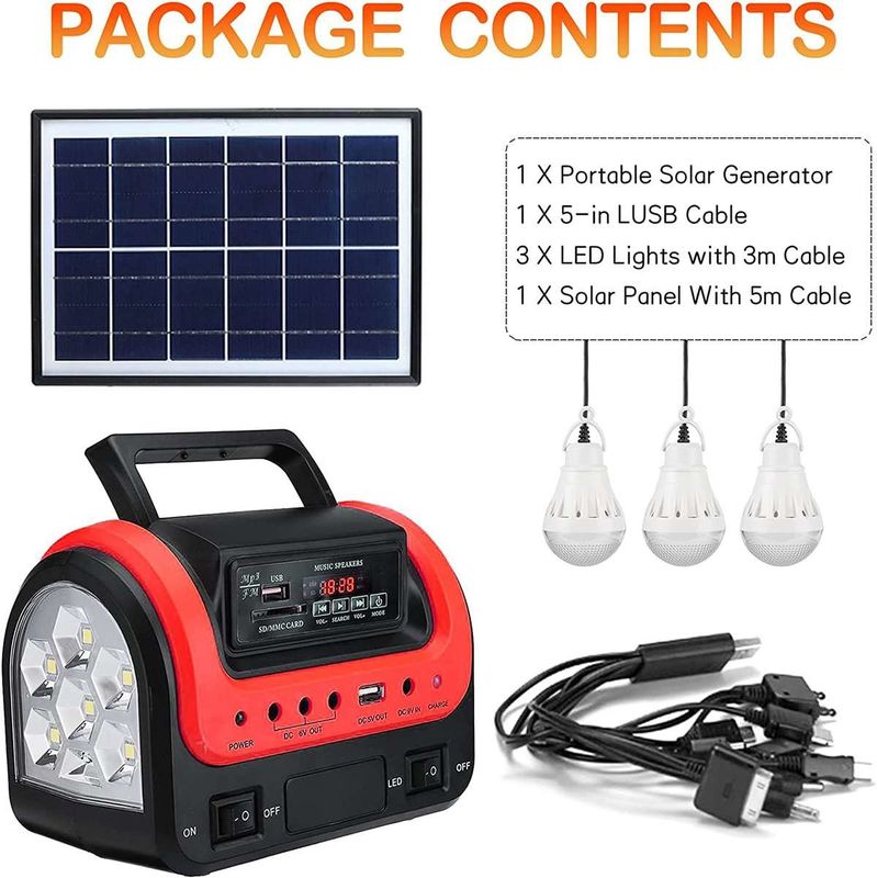 Le C.C a mené le groupe électrogène solaire de lumières pour l'usage à la maison Mini Home Lighting Kit
