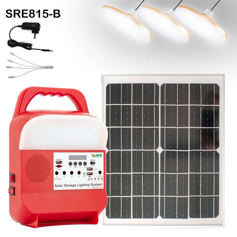 Lumière à LED Kit de lumière solaire avec double système solaire USB SRE-815