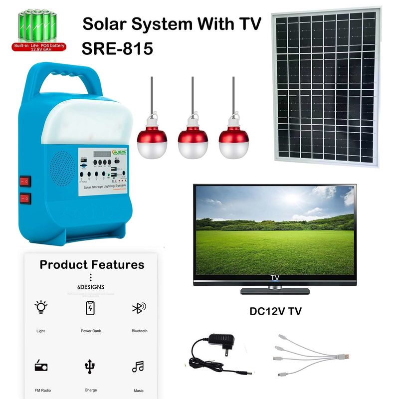 Le camping extérieur allume la lanterne solaire SRE-815-A 5W de la lanterne rechargeable LED d'USB