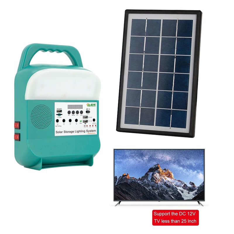 énergie solaire à la maison portative USB du système 12V d'éclairage facturant d'intérieur