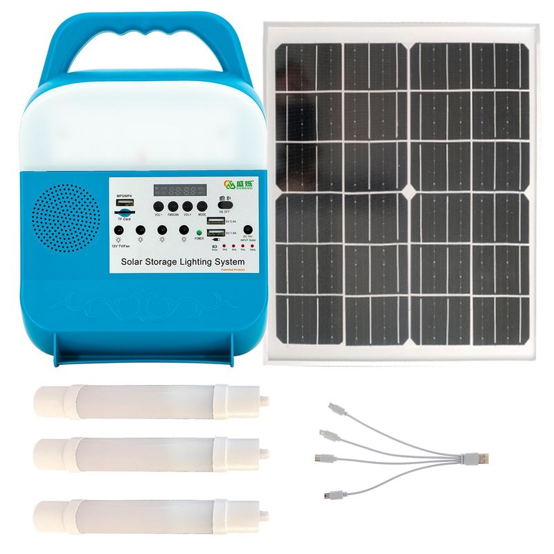 Kits de Mini Portable Solar Power Light avec la radio de 3 LED pour l'Afrique rurale