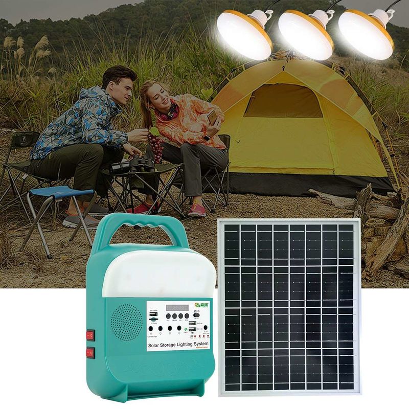 Système léger rechargeable solaire 12V Kit For Home And Outdoor de stockage de l'énergie