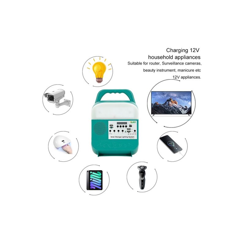 centrale solaire portative de 80W 10000mAh avec le générateur de batterie de lumière de C.C USB LED
