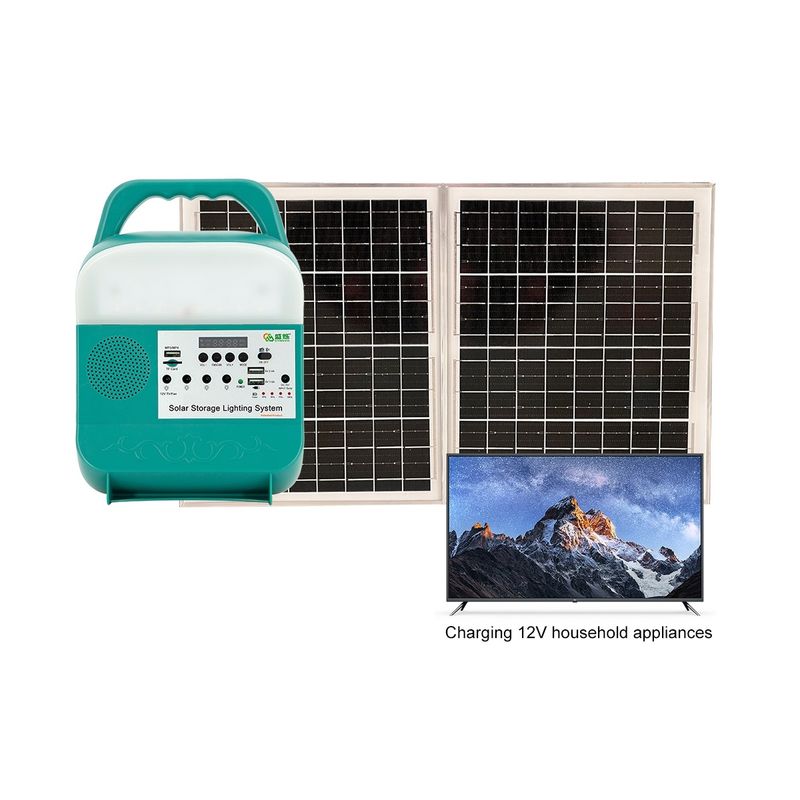 centrale solaire portative de 80W 10000mAh avec le générateur de batterie de lumière de C.C USB LED