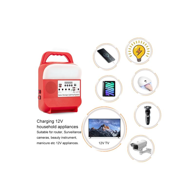 Lumière instantanée solaire solaire de centrale de puissance de banque de camping rechargeable portatif extérieur de station