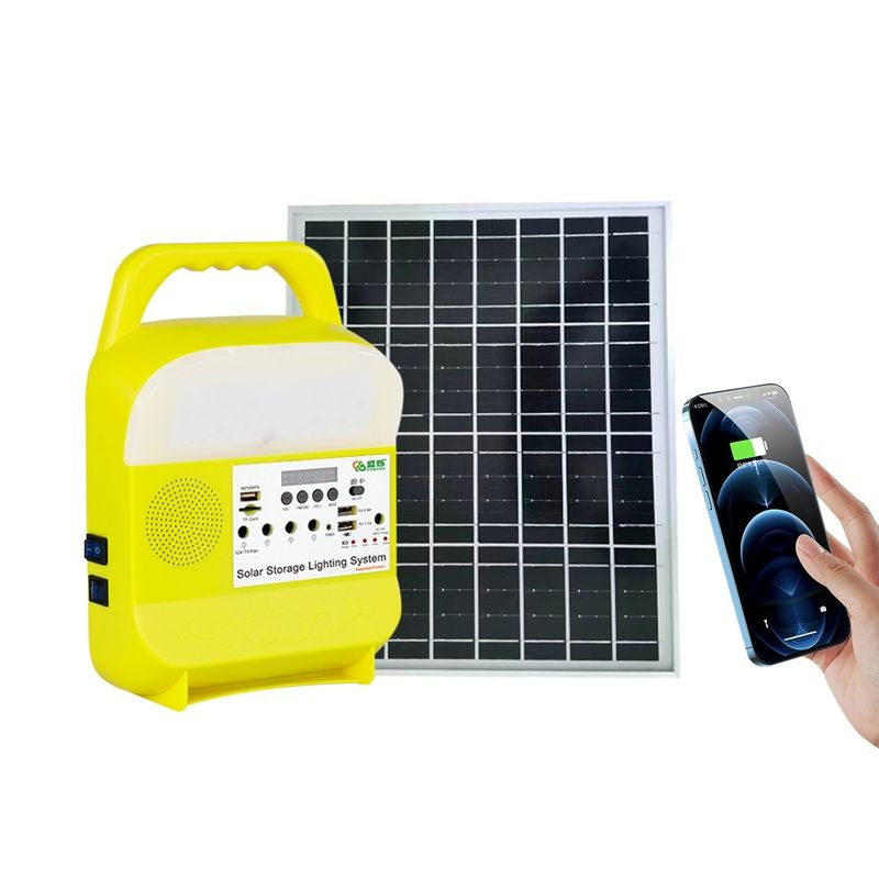 le système de l'alimentation 16W léger de remplissage solaire LED incendient le camping extérieur SRE-815B de radio de FM