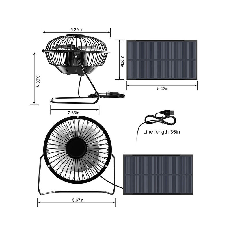 La fan solaire campante à la maison de puissance de panneau solaire d'énergie de lanternes solaires électriques rechargeables de fan a mené la lumière