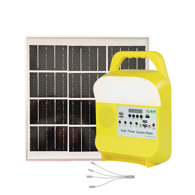 Système de allumage actionné solaire Kit For Home Use de radios de Mini Portable Solar Charging Station avec la fan