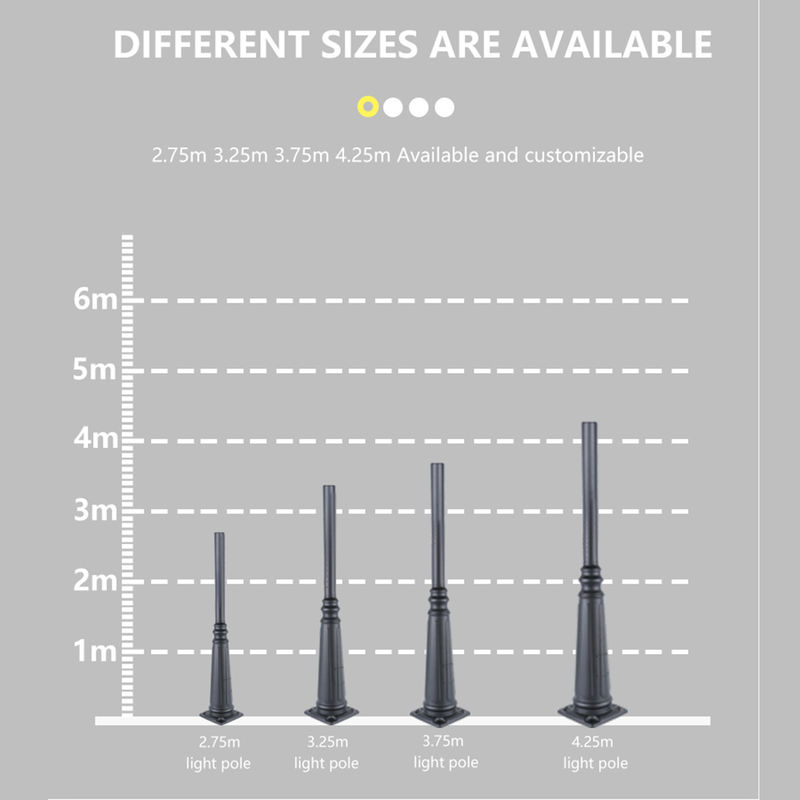 12M fait sur commande extérieur Solar Street Light Polonais a galvanisé Smart mené futé Polonais 15m