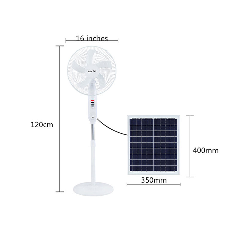 25W vitesses extérieures actionnées solaires rechargeables de vent de la batterie au lithium de la fan 18650 3 avec le panneau