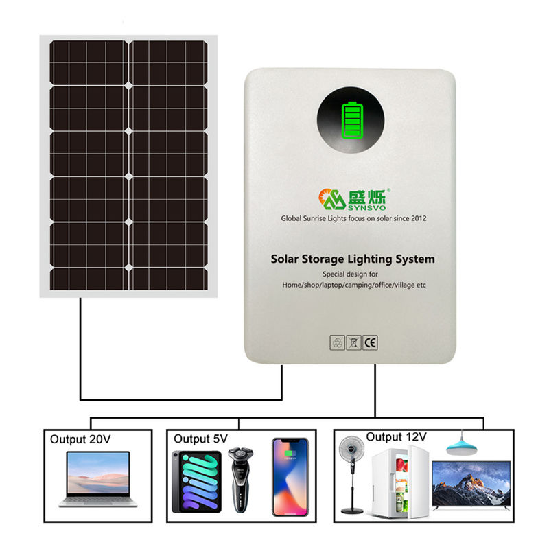 système fixé au mur de stockage de l'énergie de 300W picovolte avec le générateur du panneau solaire 60W
