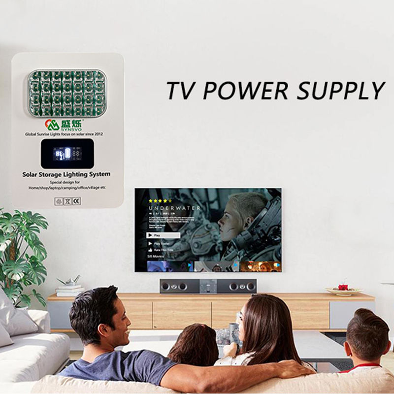 IP65 40W/60W 16V Système d'énergie de panneau solaire avec éteint sur le réseau Inverseur solaire avec batterie au lithium