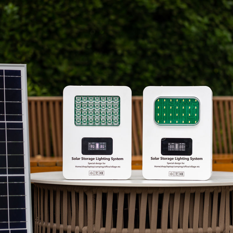 Systèmes de production solaire portables blancs avec capacité de batterie 12V 12,5AH Produits solaires 2023 Nouveaux arrivants