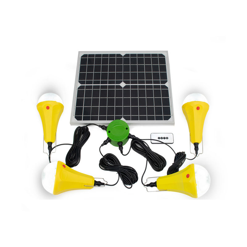 4 PCS Lumière solaire avec commutateur et panneau solaire mono 25W pour l'extérieur