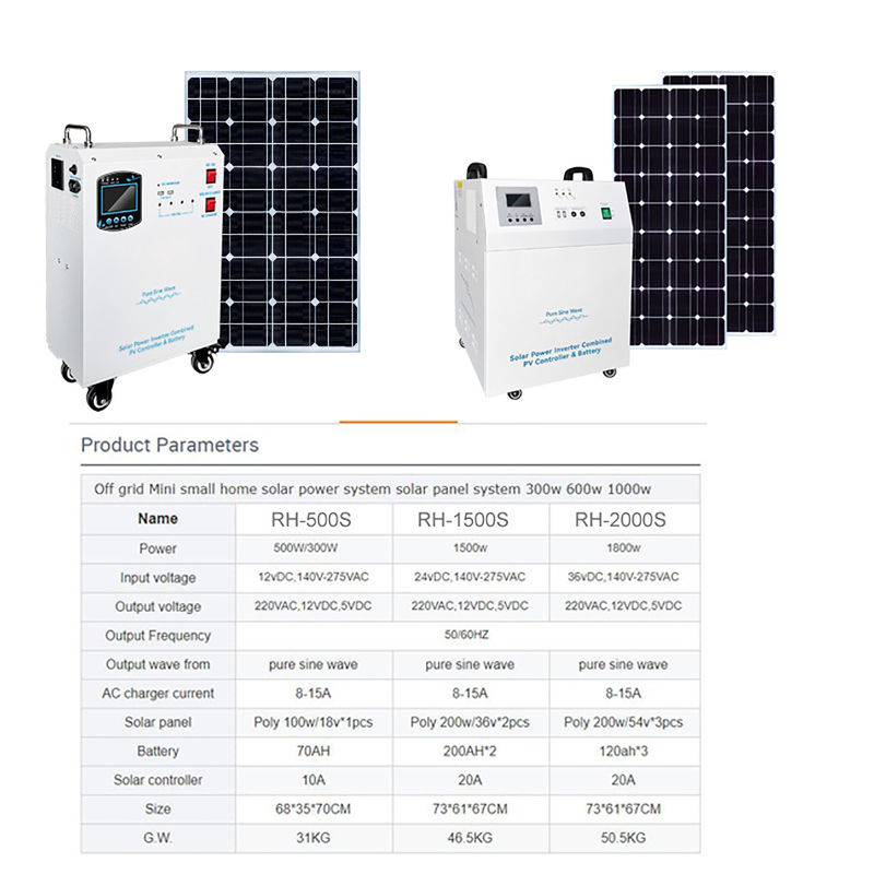 Générateur d'énergie de 5 kW avec panneau solaire 12vdc/24vdc/48vdc Voltage de la batterie