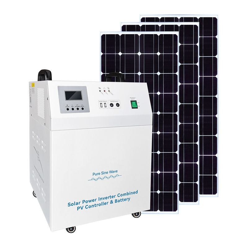 Générateurs de panneaux solaires 100W 50Hz/60Hz avec système d'alimentation en batterie d'éclairage certifié ISO