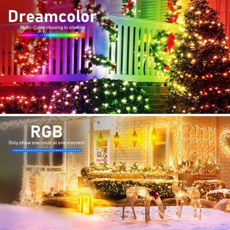 Lumières colorées décoratives solaires du globe 10m des lumières 5m de Bluetooth WiFi