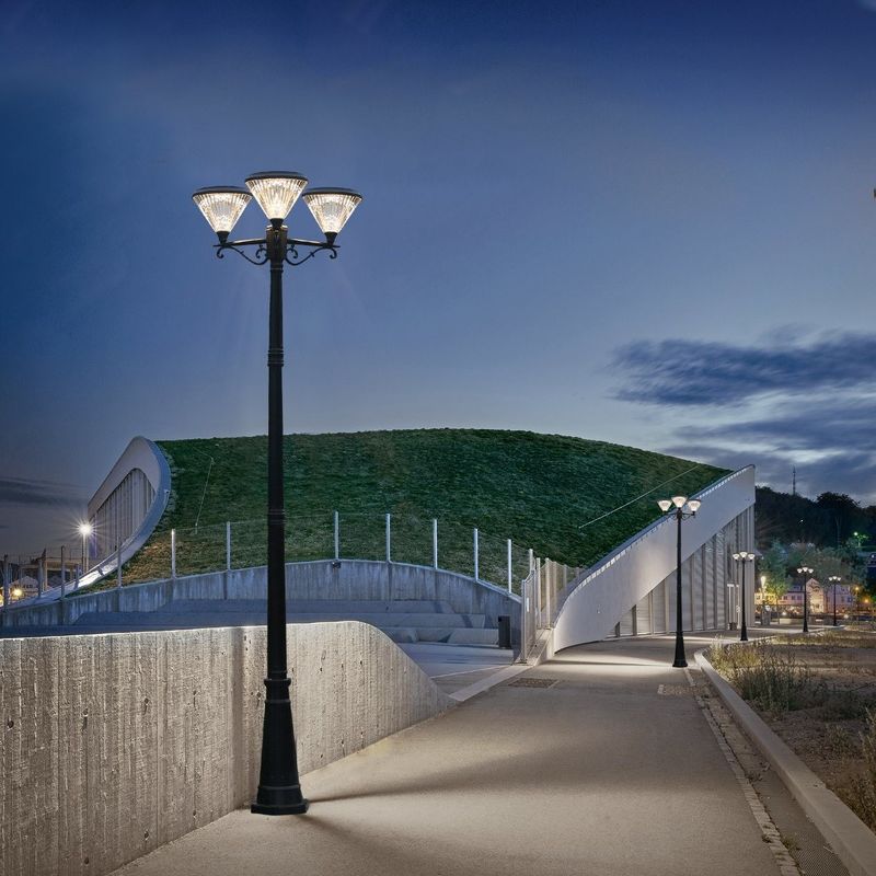Le jardin solaire LED de paysage d'IP65 de lumière solaire extérieure de voie allume 3 lampes principales
