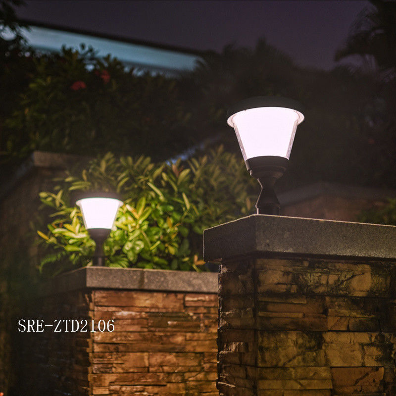 Lampe imperméable de pilier de la décoration LED Soalr de lumière de pilier de lumière solaire de jardin