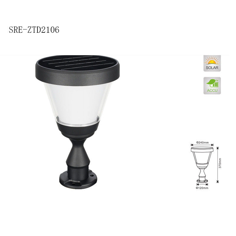 Lampe imperméable de pilier de la décoration LED Soalr de lumière de pilier de lumière solaire de jardin