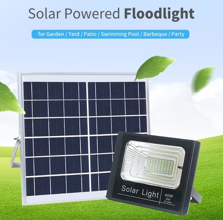 économie d'énergie blanche fraîche d'inondation de 100W Jd-8840 du jardin solaire 8PCS LED de lumière solaire