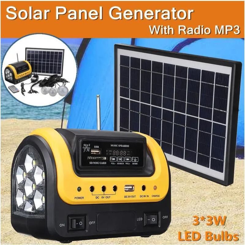 Kit léger solaire de la lampe 12PCS SMD LED de la FCC EMC 5W 6V de bateau à énergie solaire portatif de voiture