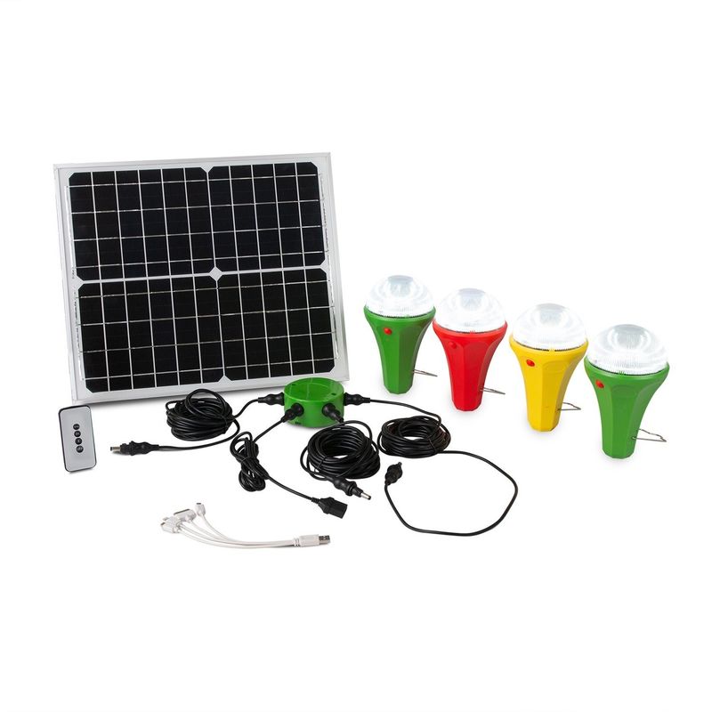25W système de charge solaire de camping de lumière intégré à la batterie d'urgence lumière solaire de camping de jardin d'éclairage