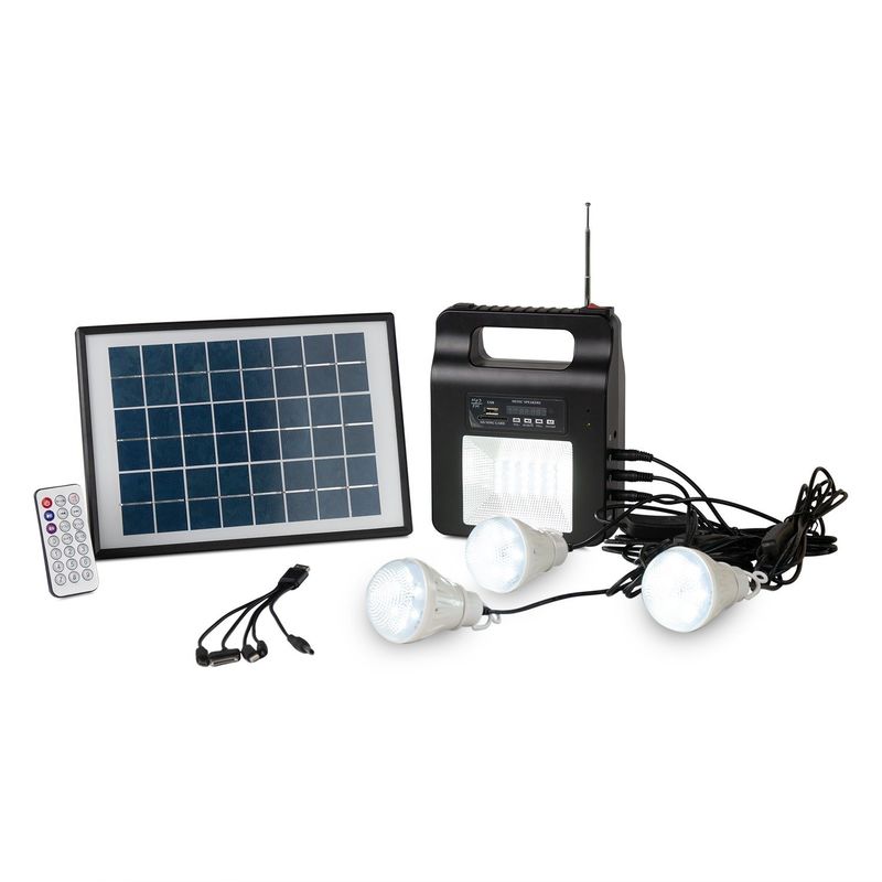 Coupure électrique lumières solaires de secours de 5 watts avec le chargeur de téléphone portable