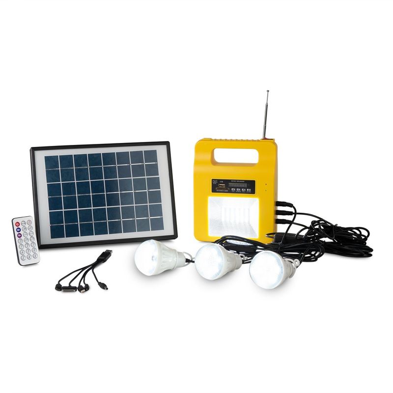 Coupure électrique lumières solaires de secours de 5 watts avec le chargeur de téléphone portable