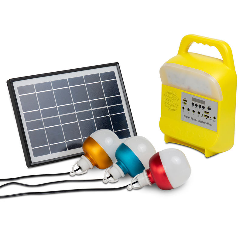 système d'éclairage mené extérieur de panneau solaire de puissance de générateur solaire portatif de 5W USB TF