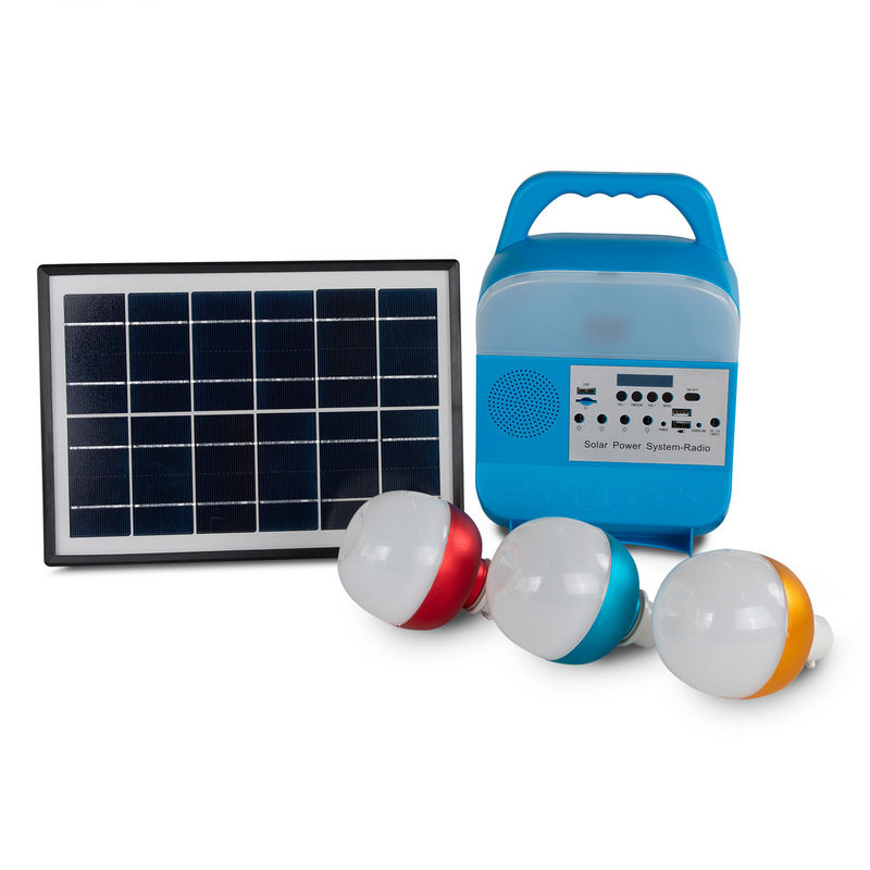 système d'éclairage mené extérieur de panneau solaire de puissance de générateur solaire portatif de 5W USB TF