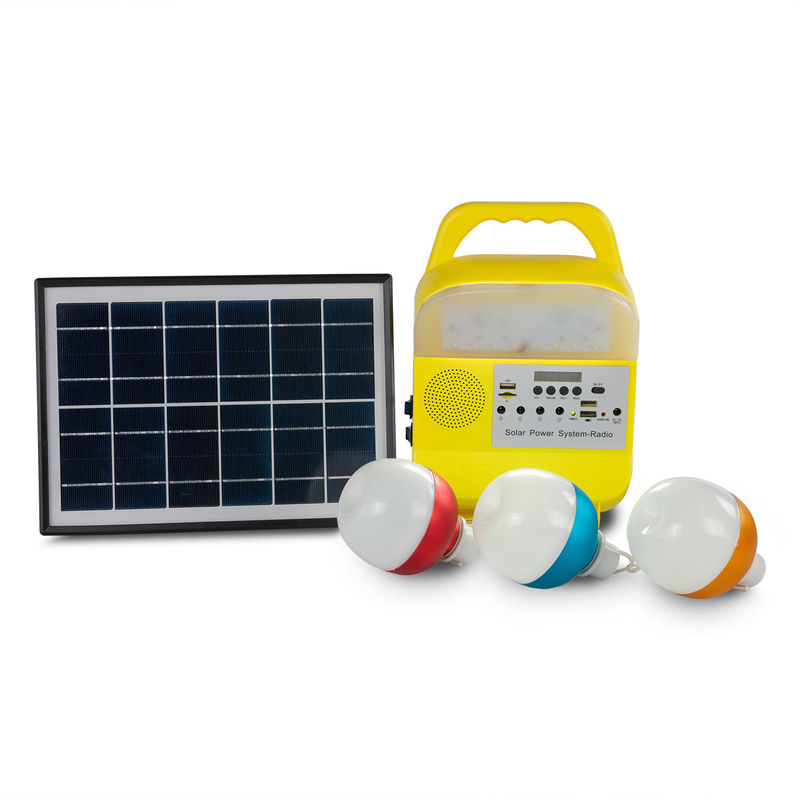 système d'éclairage mené extérieur de panneau solaire de puissance de générateur solaire portatif de 5W USB TF