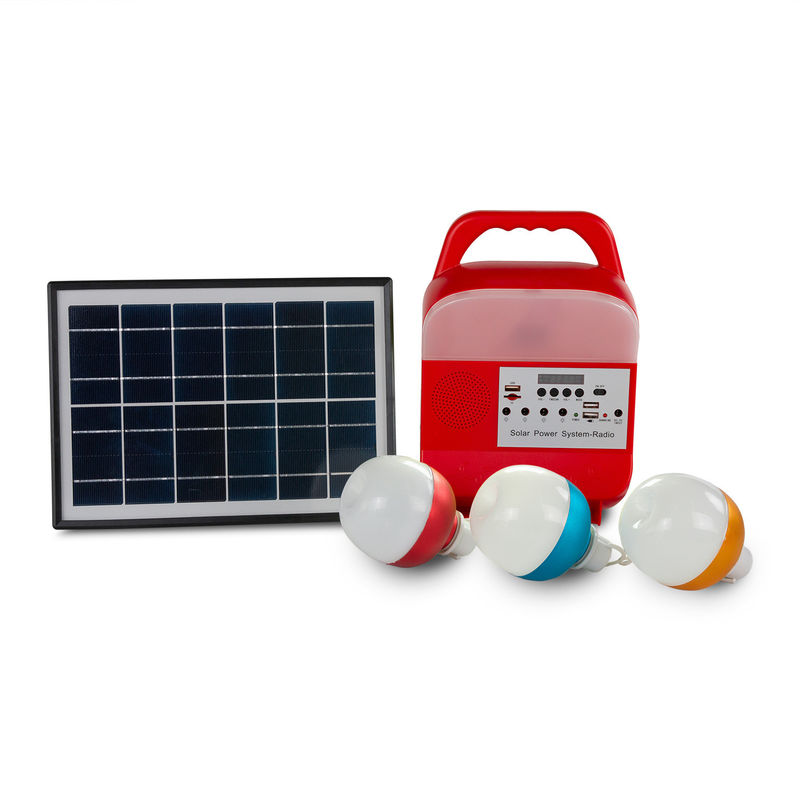 système d'éclairage mené extérieur de panneau solaire de puissance de générateur solaire portatif de 5W USB TF