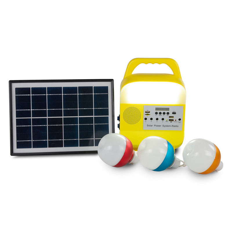 système d'éclairage mené extérieur de panneau solaire de puissance de générateur solaire portatif de 5W USB TF