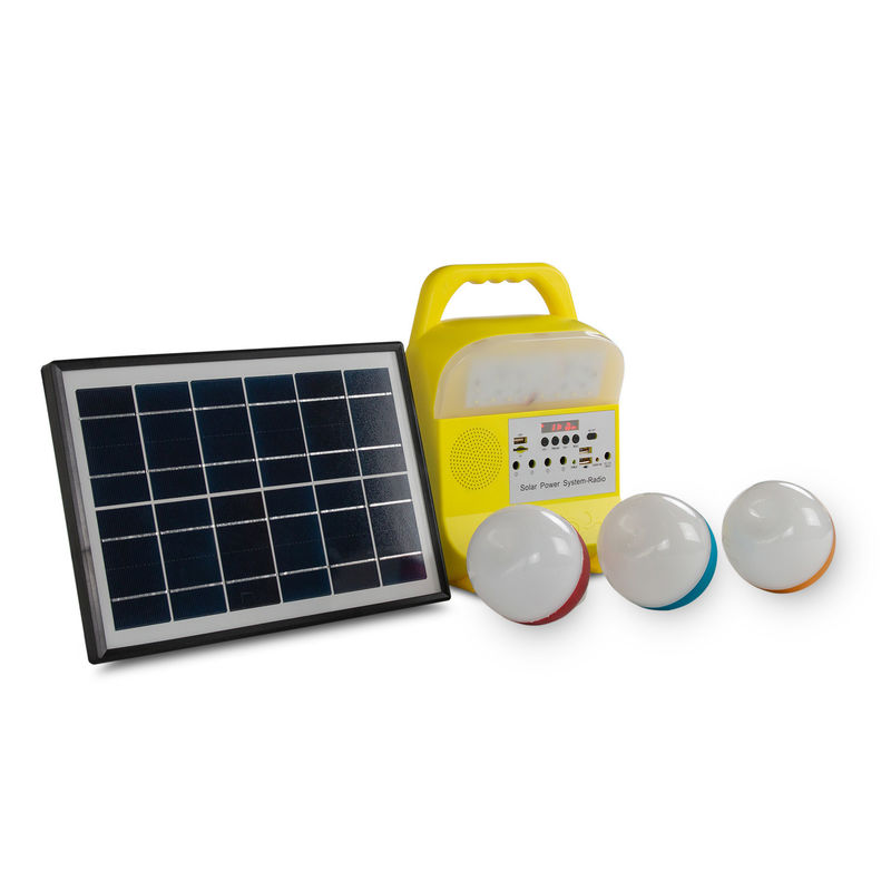 système d'éclairage mené extérieur de panneau solaire de puissance de générateur solaire portatif de 5W USB TF