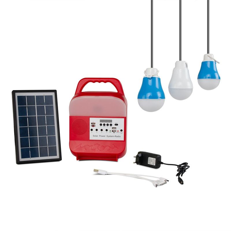 petite alimentation d'énergie mobile campante extérieure solaire de système d'éclairage de 3W 12PCS SMD LED
