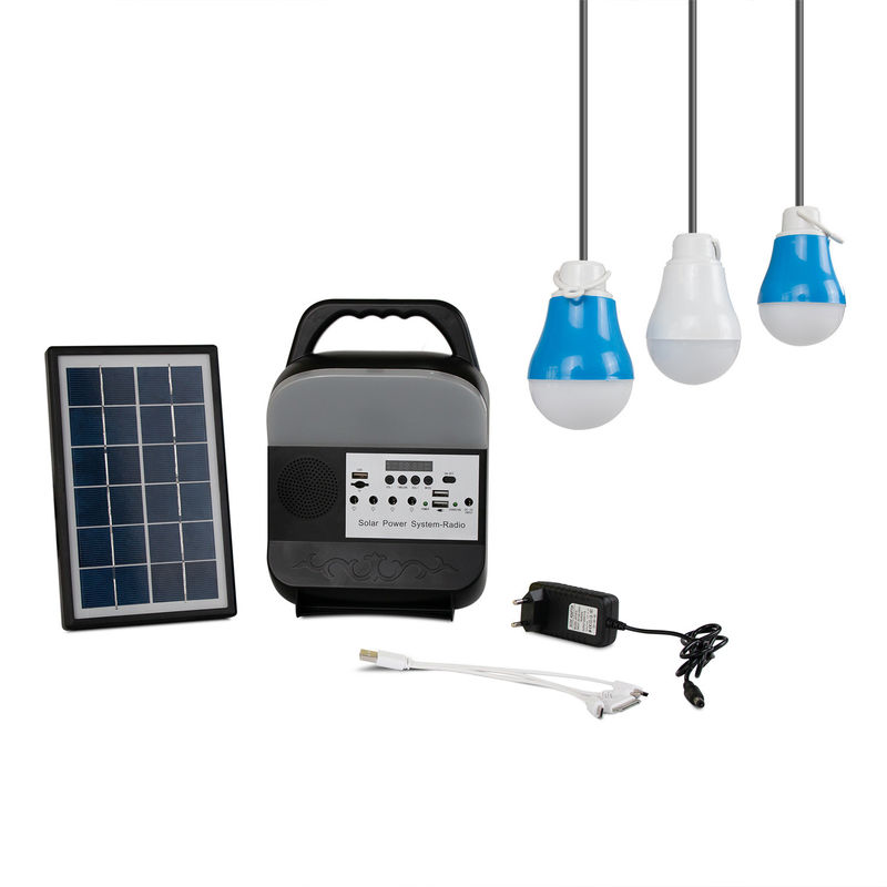 petite alimentation d'énergie mobile campante extérieure solaire de système d'éclairage de 3W 12PCS SMD LED
