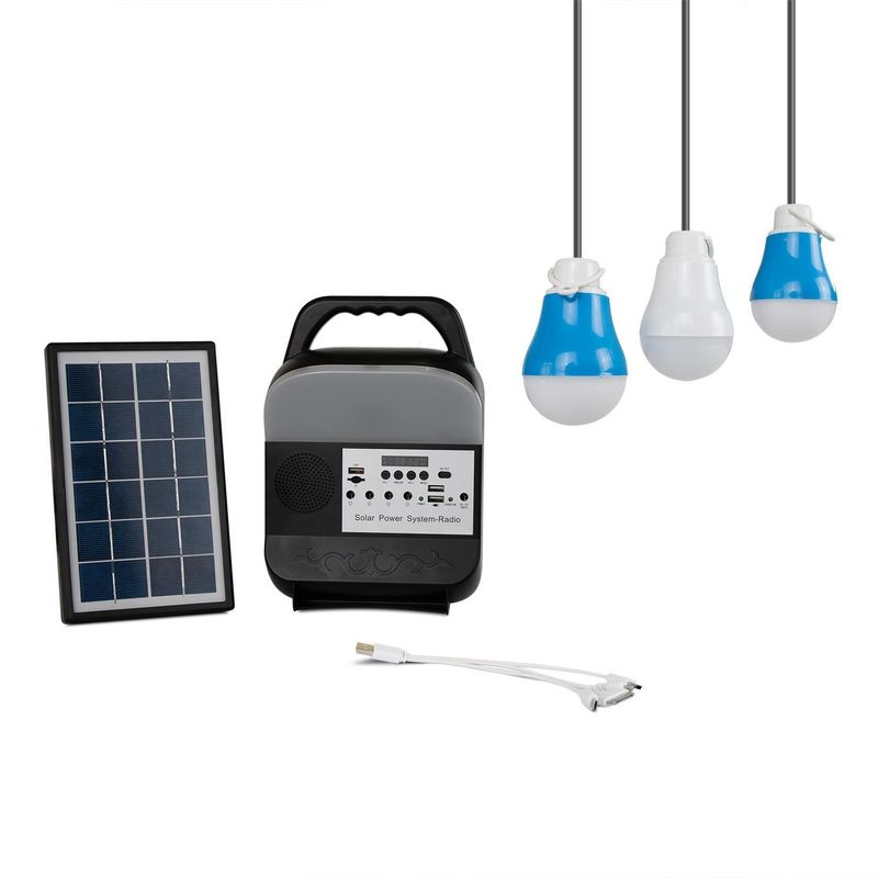Kits de allumage solaires portatifs/panneaux solaires pour le système d'éclairage à la maison SRE-583